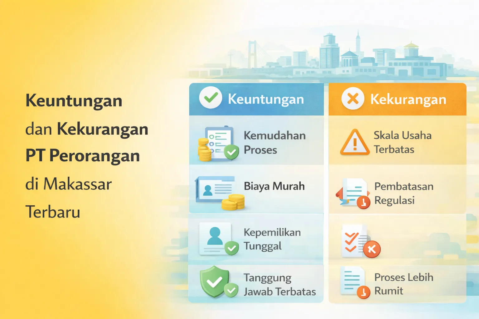 keuntungan dan kekurangan PT perorangan di Makassar terbaru