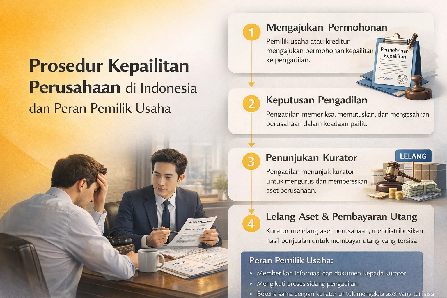 prosedur kepailitan perusahaan di indonesia