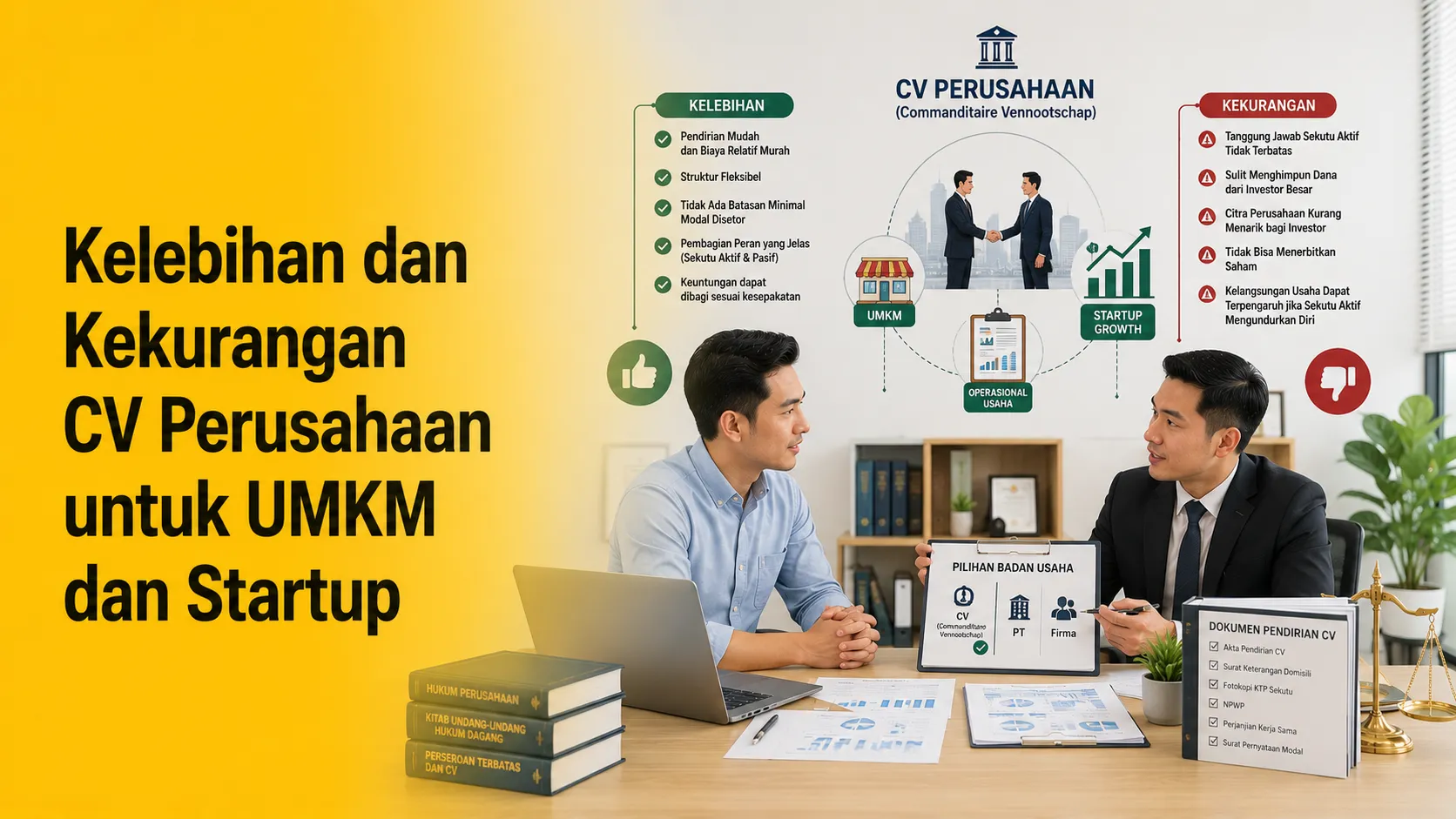 Kelebihan dan kekurangan CV perusahaan untuk UMKM dan startup